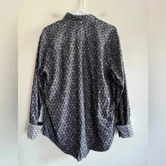 Robert Graham Button Down Shirt Flip Cuff Size L - Picture 5 of 10